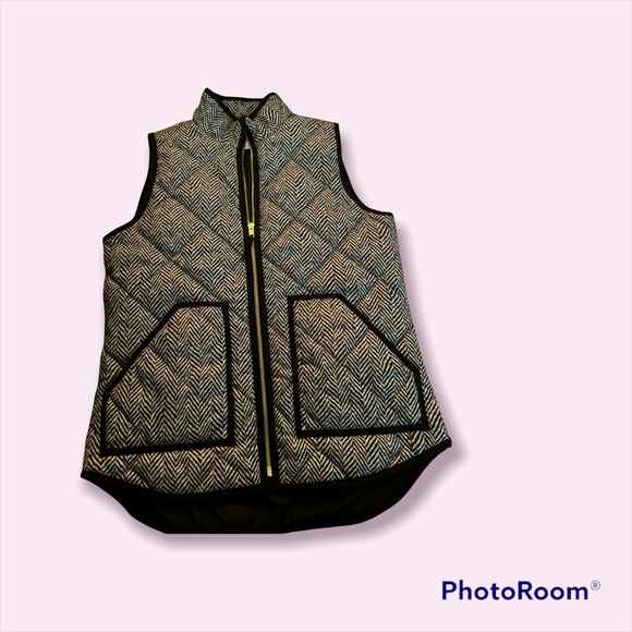 J. Crew Jackets & Blazers - J. Crew herringbone puffer vest